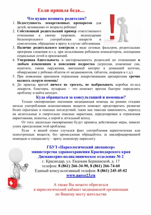 Информация для родителей «Аптечная наркомания»